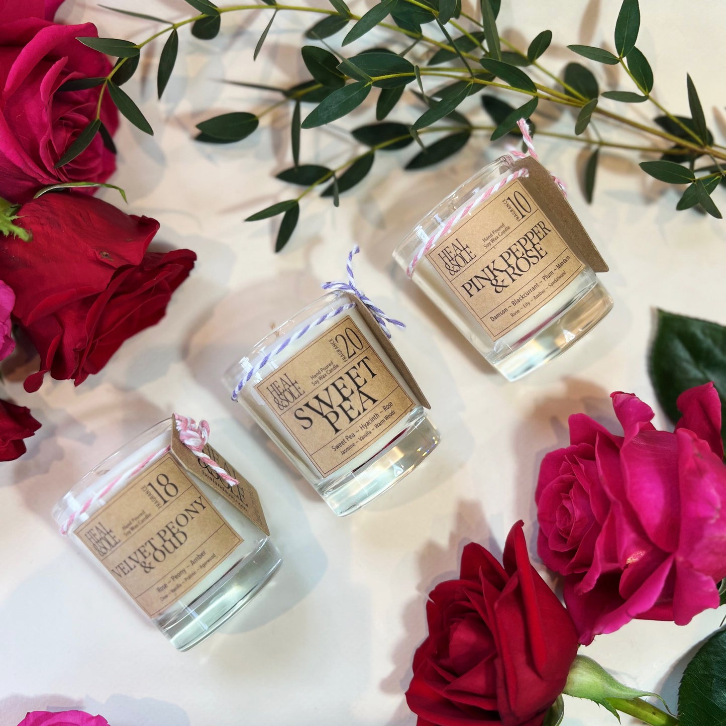 Floral Candle Trio