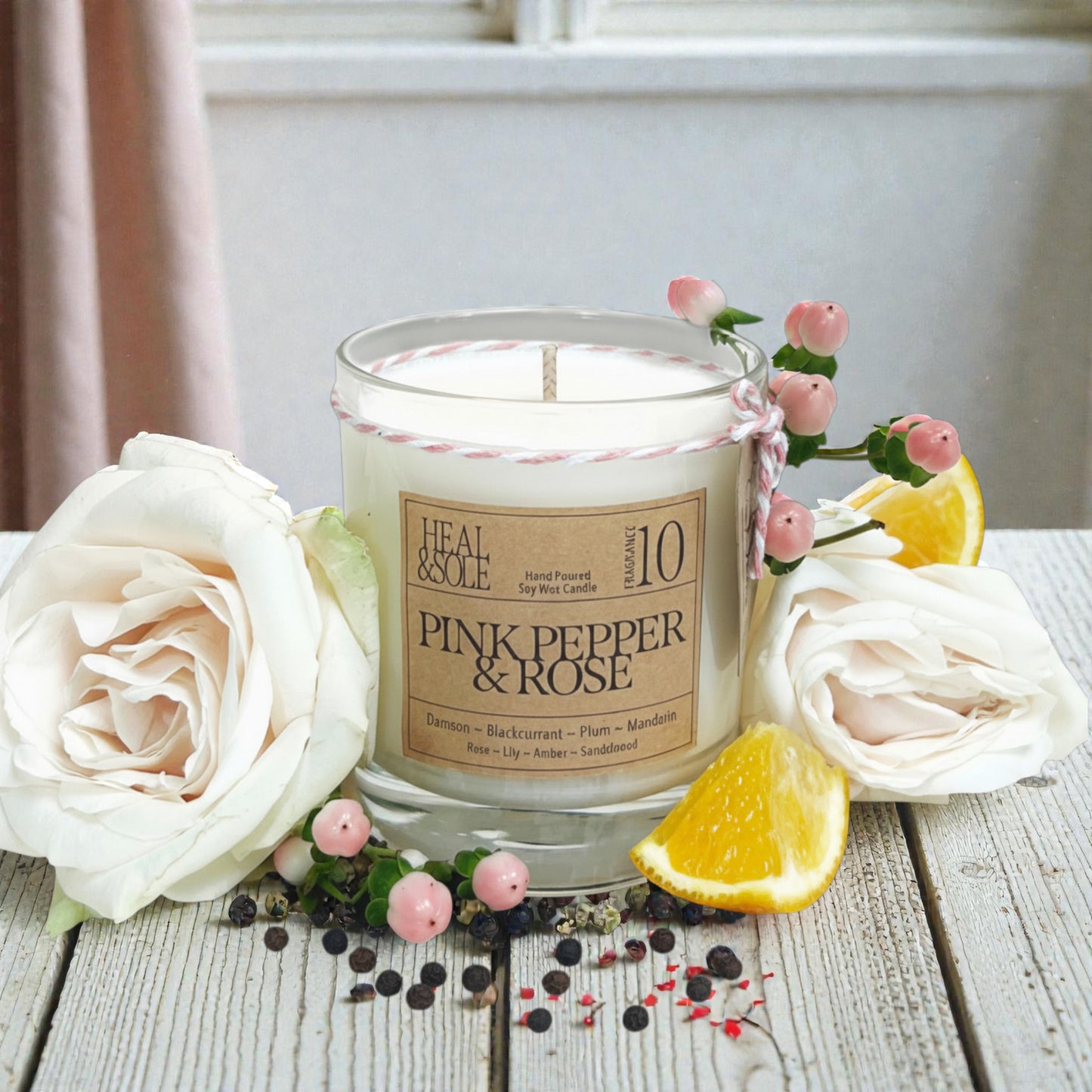 Pink Pepper & Rose Candle